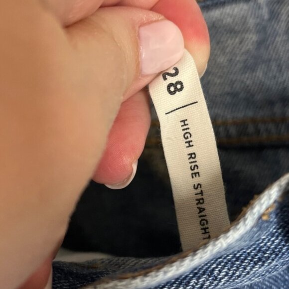 PacSun High Rise Straight Leg Distressed Denim Jeans Womens Size 28 - Picture 6 of 6